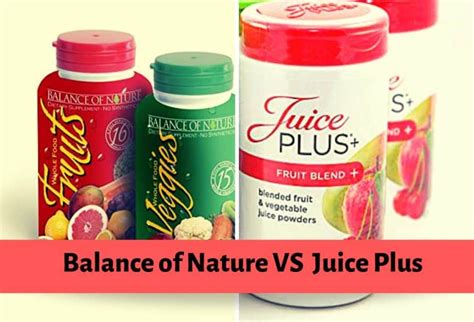 Fills in the gaps missing in an everyday diet. . Balance of nature vs juice plus